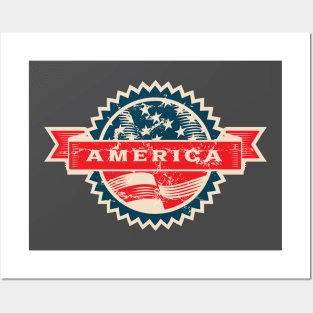 America Travel Tag Posters and Art